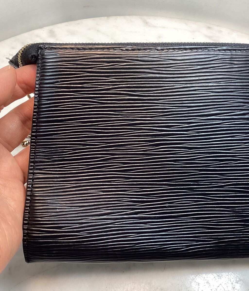 Vintage LOUIS VUITTON Black EPI Leather Pochette Accessories Vintage LOUIS VUITTON Black EPI Leather Pochette Accessories