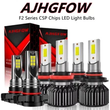 For Chevy Tahoe Suburban 1500 2500 07-13 LED Headlight Fog Light Bulbs Combo Kit