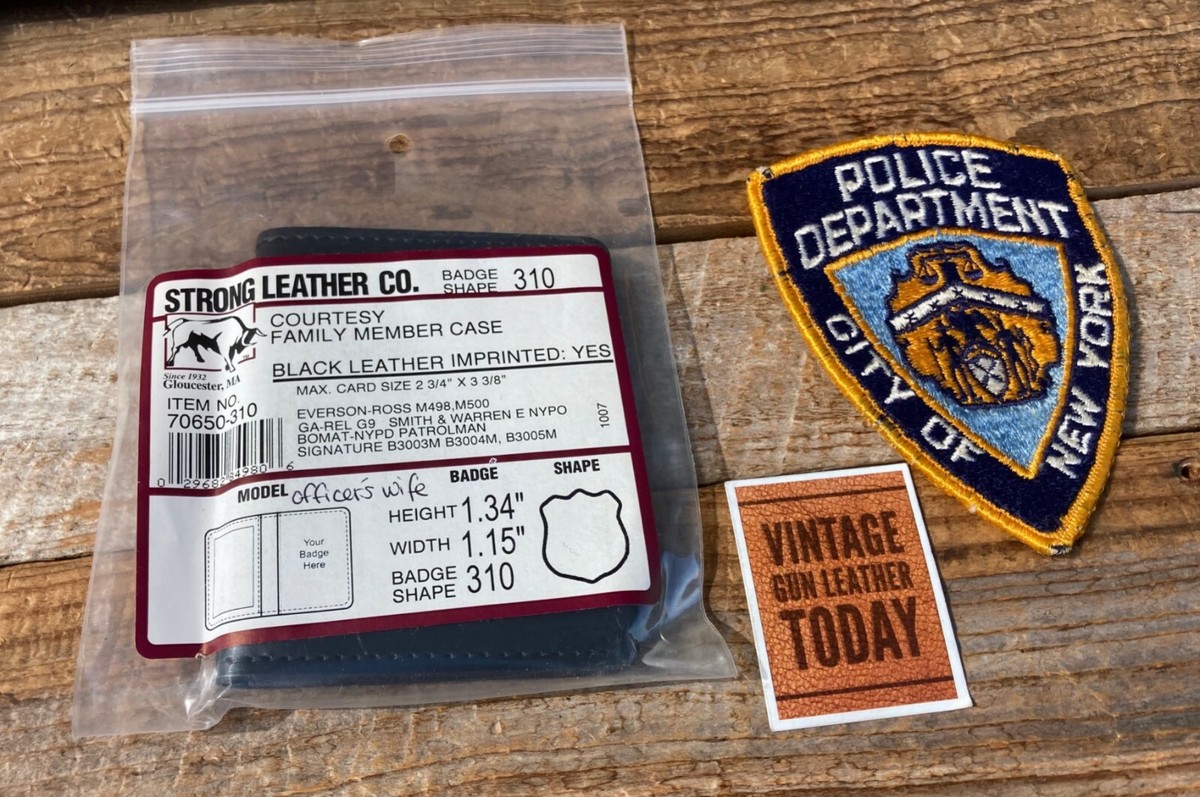 Vintage Strong Leather #310 Shield Badge ID Wallet For NYPD