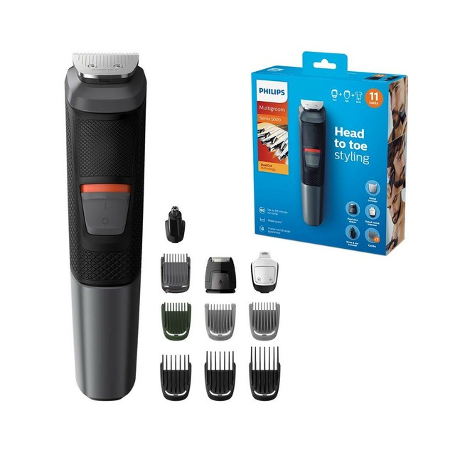 Tesco 5 In 1 Grooming Set With Five Attachments For Face And Body