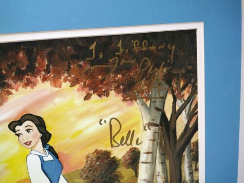 Stampa artistica litografia Disney Bella e Bestia Belle Little Town firmata Paige O'Hara - Foto 2 di 6