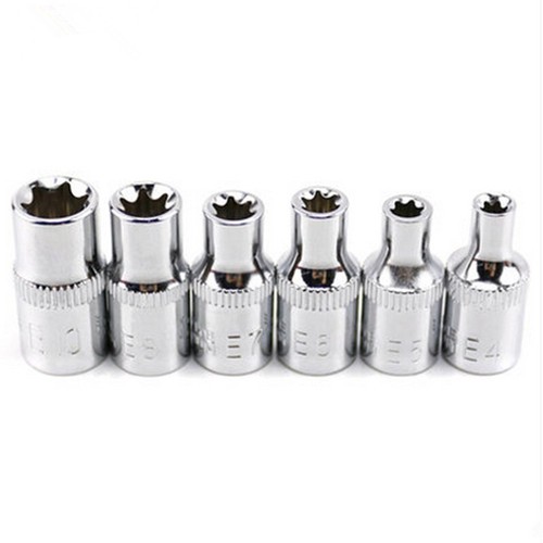 6pcs 1/4 Inch Torx Star Female Bit E Socket Set E4/E5/E6/E7/E8/E10 Hand Tools - Picture 23 of 24