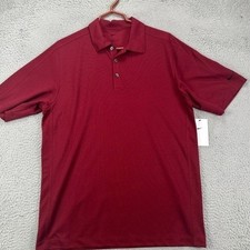 NEW Nike Men's Polo Shirt Medium Dri FIT Red Performance Stretch Wicking