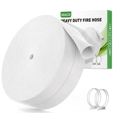 Backwash Hose 100 Ft, Fire Hose With Clam, 1-1/2" Pool Discharge Hose for Swi...