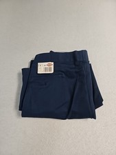 NWT Vintage Dickies Work Pants Plain Front Twill Workwear Sz 40x29 Blue USA New