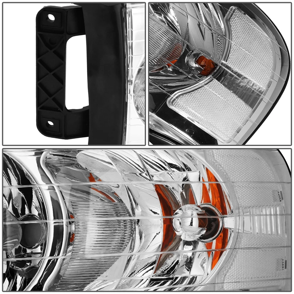 PARA 02-05 DODGE RAM 1500 2500 3500 CARCASA CROMADA FAROS ESQUINEROS TRANSPARENTES LÁMPARAS Foto 4 de 4