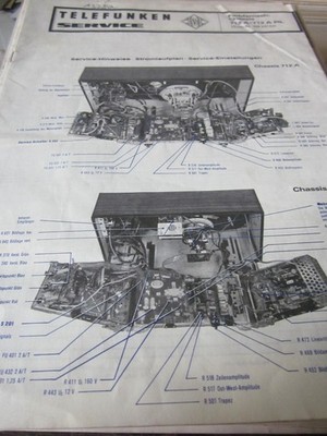 Telefunken  TV Chassis 712A, 712 A PIL Schaltpläne & Service Manual 1338a