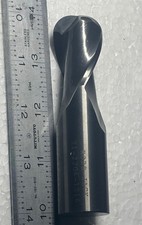 New 1  Solid Carbide Ball End Mill High Quality Tool 2 Flutes Made In USA     
