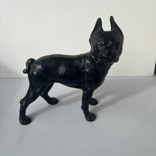 Vintage Cast Iron Boston Terrier Dog Door Stop Hubley 7lbs plus Heavy