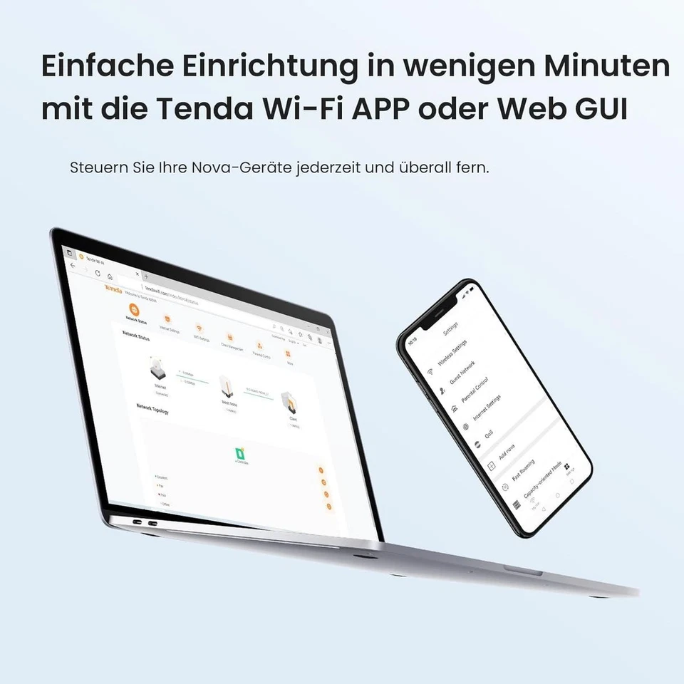 Tenda Nova Mesh WLAN WiFi 6 AX1500 Dualband OFDMA MU-MIMO Alexa-kompatibel MX3 3 - Photo 4/4