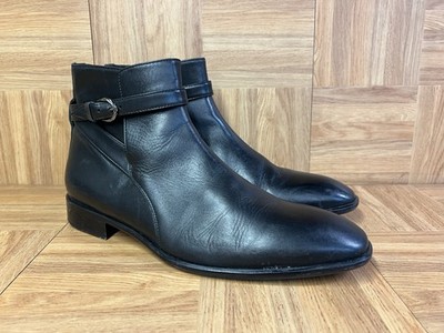 Sz 11 - Roberto Cavalli Chelsea Buckle Men s Leather Boots Sz 44 Jodhpur Italy