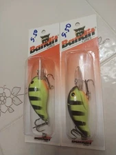 Nos Pre Pradco Bandit Crankbaits Series 200 Nip Lot Of 2 Chart/black Back