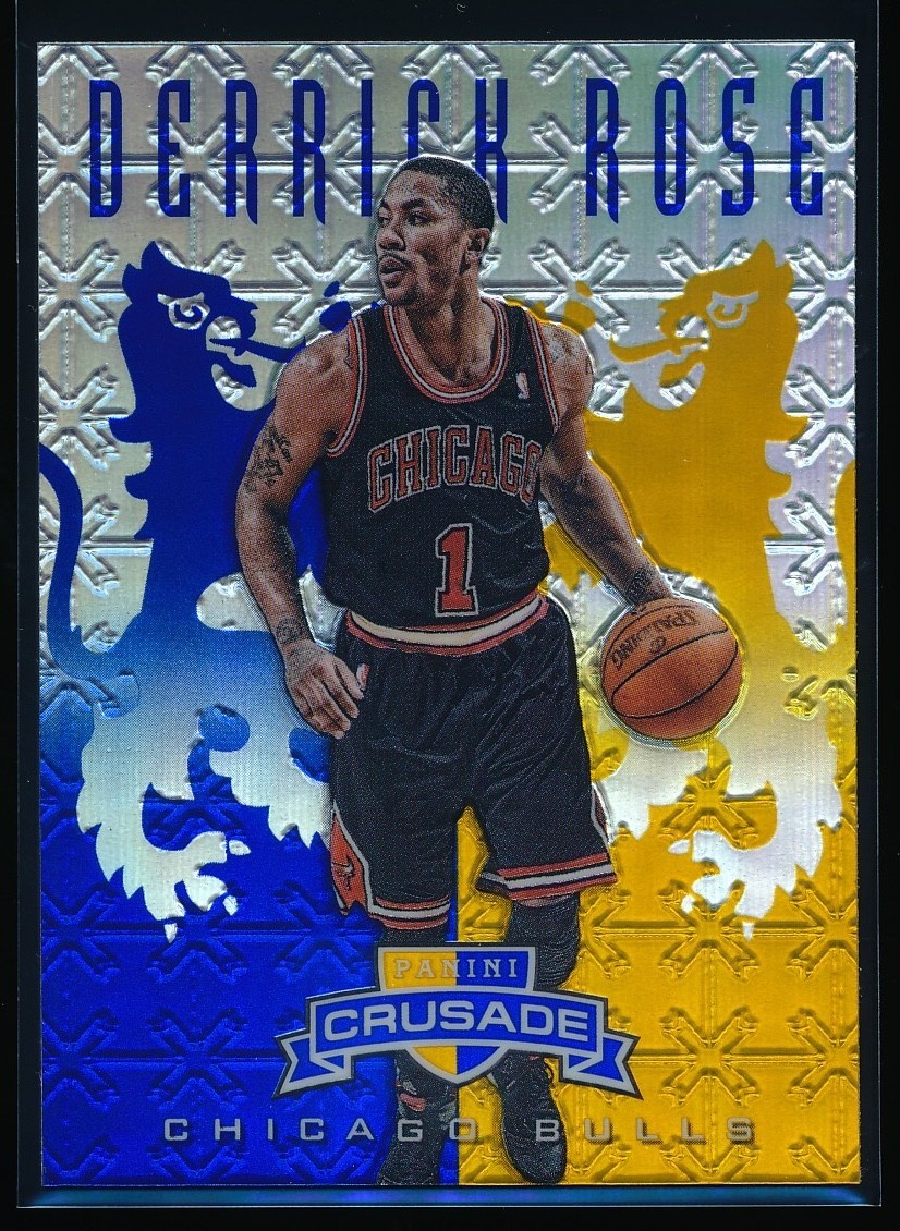 2012-13 Panini Crusade Derrick Rose #280 Blue & Gold Prizm
