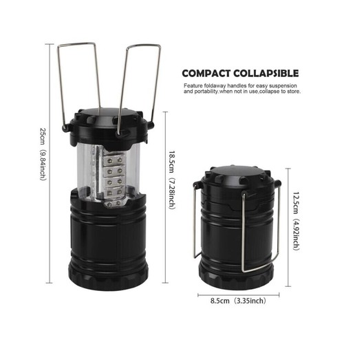 2 x 30 LED Portable Camping Torch Battery Operated Lantern Night Light Tent Lamp - Picture 2 of 7