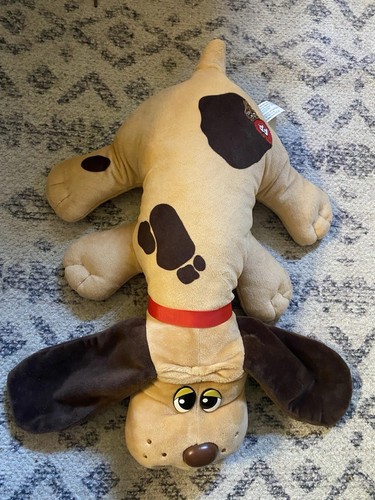 Hasbro Pound Puppy Plush Large Tan Brown 18" Soft Dog Floppy Ears red collar