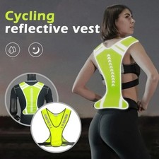 Motorbike Cycle Running HI Vis Yellow Waistcoat Safety Reflective Vest Jacket UK