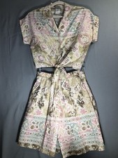 Vintage Connections 2 pc Women  s Set Abstract Pattern sz S High Waist Shorts