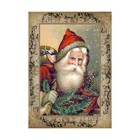 Victorian Christmas Old World Santa Cotton Fabric Quilt Block Sewing Applique — photo 1