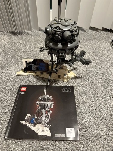 LEGO 75306 Star Wars Imperial Probe Droid Hoth Model AS-IS Base Yellowing