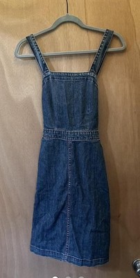 Universal Thread Womens Blue Denim Jean Criss Cross Jumper Dress Sz 2 BRAND NEW 