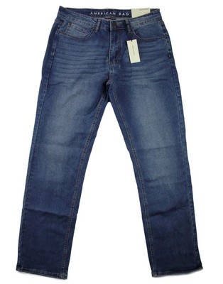 American Rag Mens Jeans 32x32 Slim Fit Zip Fly Comfort Stretch Denim Blue Wash
