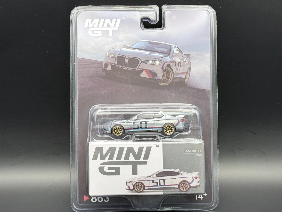 Mini GT BMW 3.0 CSL White #863 1/64 CHASE - Image 1 of 1