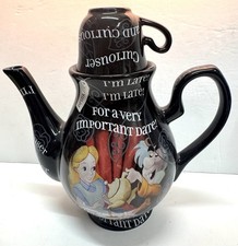 Disney Parks Alice In Wonderland Mad hatter Official Unbirthday Teapot