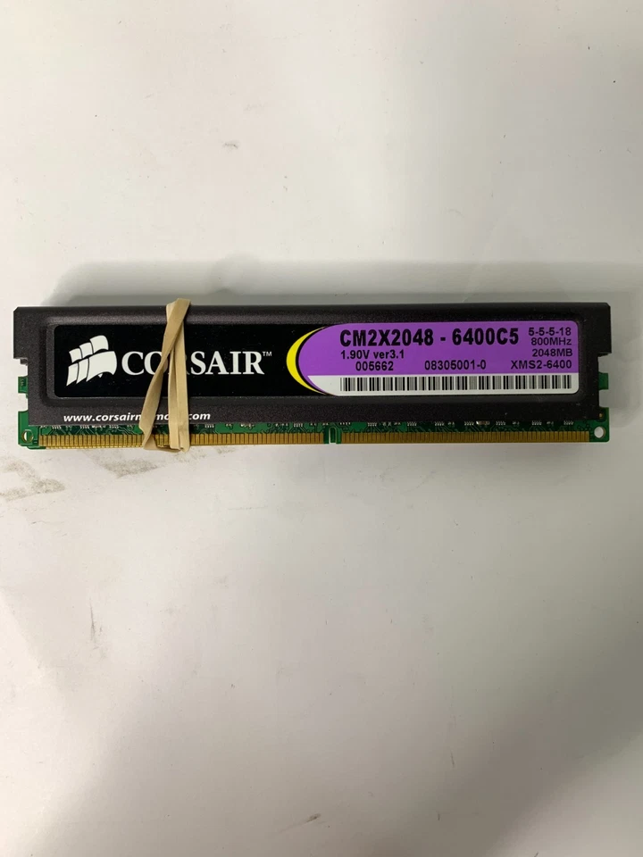 (2x2GB) 4GB DDR2-800 MHz DIMM Corsair CM2X2048-6400C5 – 1.9V – Ver 3.1 - Image 4 of 4