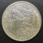 1900-S Morgan Dollar US $1 Coin 90% Silver Key Date AU/BU Nice Luster