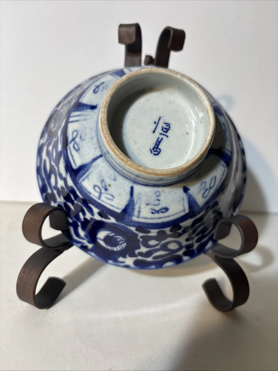 陶瓷蓝色复古原创中国碗| eBay