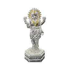 999 Pure Silver Lakshmi / Laxmi 3.25-inch Tall idol (Figurine #20)