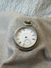 Elgin National Watch company NATL Silverode Pocket Watch Please Read AS-IS