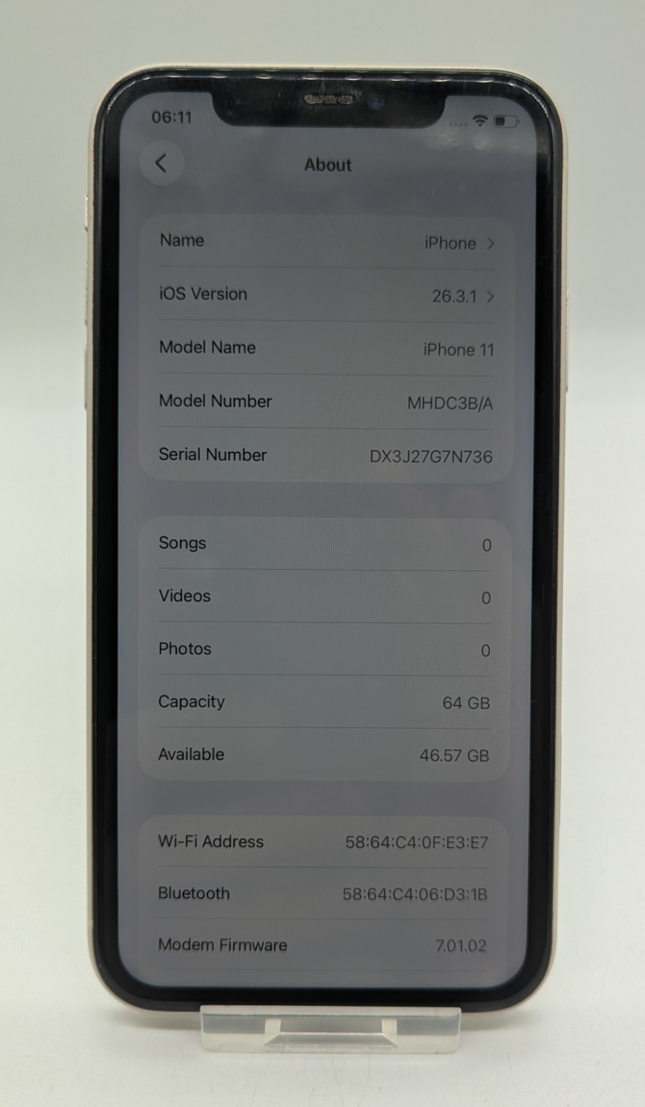 Apple iPhone 11 64GB Unlocked White 81% Battery Health Smartphone (B) image 7