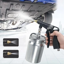 Car Air Undercoating Spray Gun Rustproofing, 2 Wands ,32oz Suction Feed Cup Tool
