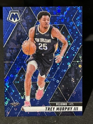 2024-25 Panini Mosaic - Trey Murphy III #68 Fast Break Blue Mosaic Prizm /85