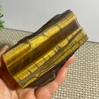 Natural tiger's-eye rough raw stone rock Polished Mineral specimen 220g h680