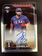 JONATHAN ORNELAS 2024 TOPPS CHROME ROOKIE AUTOGRAPH RANGERS RC AUTO