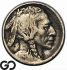 1913-S Buffalo Nickel, Type 2, Scarce VF Key Date 1st Year Issue