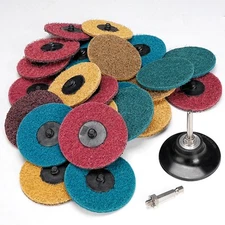 3 Inch R Type Surface Conditioning Disc Roll Lock Quick Change Pad For Deburring