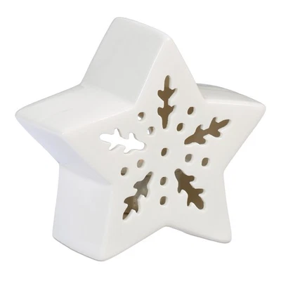 Photophore étoile support bougie 250 g céramique photophore décoratif élégant - Photo 1/4