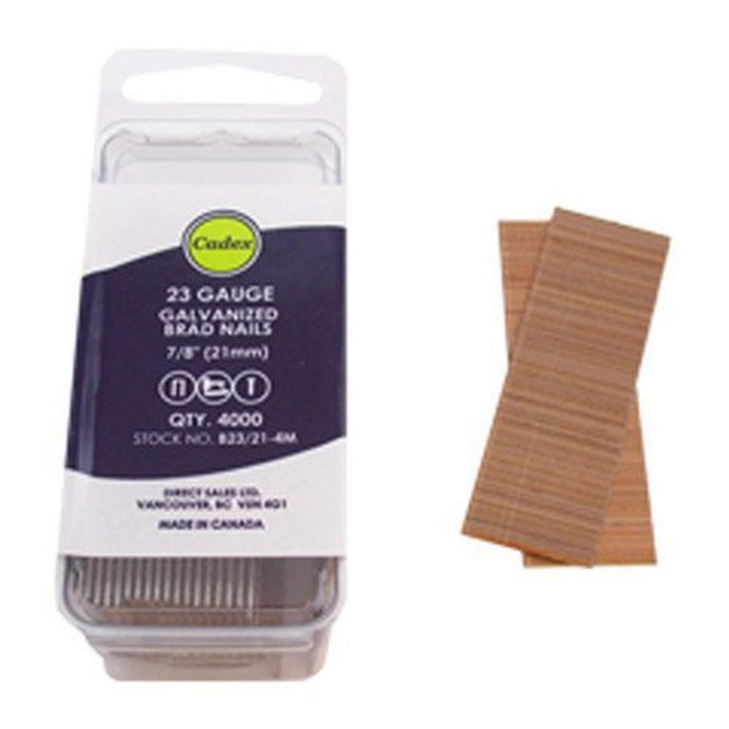4000 PCS 23 Gauge Galvanized Brad Nails 7/8 Inch 21mm B23/21