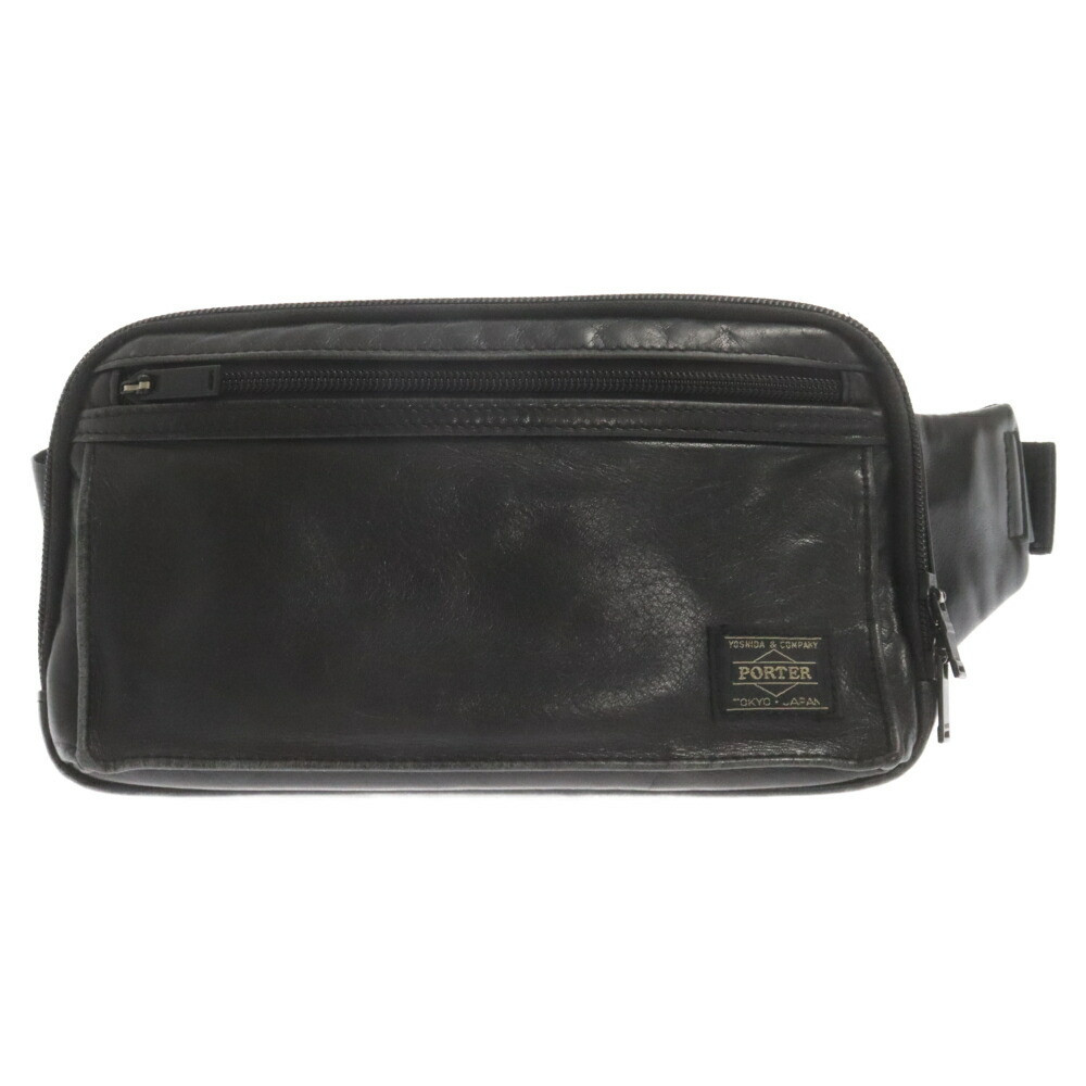 PORTER Amaze Leather Shoulder Bag Black Used B Color Online PORTER Amaze Leather Shoulder Bag Black Used B Color Online