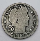 1899-S Barber Quarter 25C 25 Cents San Francisco Better Date 90% Silver