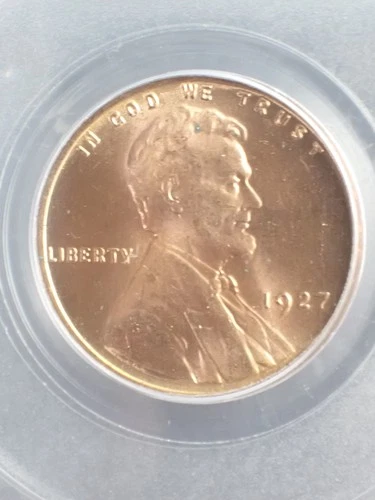 1927 Lincoln Cent PCGS MS65 RD