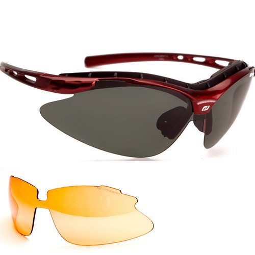 Sportbrille Radbrille Fahrradbrille polarisierend polarisiert polarized rot - Bild 1 von 4