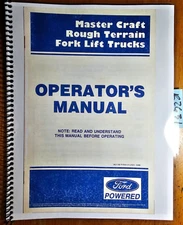 Master Craft Rough Terrain Fork Lift Truck Owner Operator's Manual MCI-103 12/85