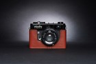 Genuine Real Leather Half Camera Case Bag Cover for Minolta Hi-Matic E Sd