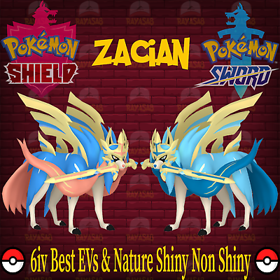 🌟Zacian Crowned Legendary Shiny Non Shiny Pokemon Sword and