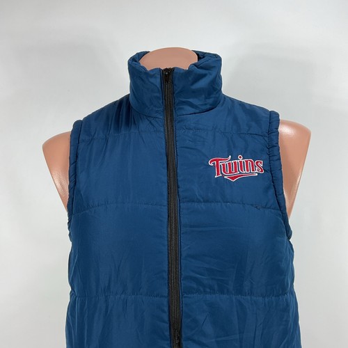 Chaleco acolchado azul promocional Minnesota Twins para hombre talla M - Imagen 3 de 8