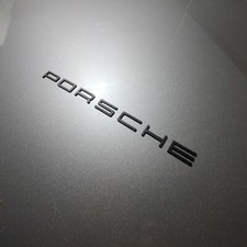 Porsche Matte Black Emblem Badge Replacement Letters For Rear Of Car